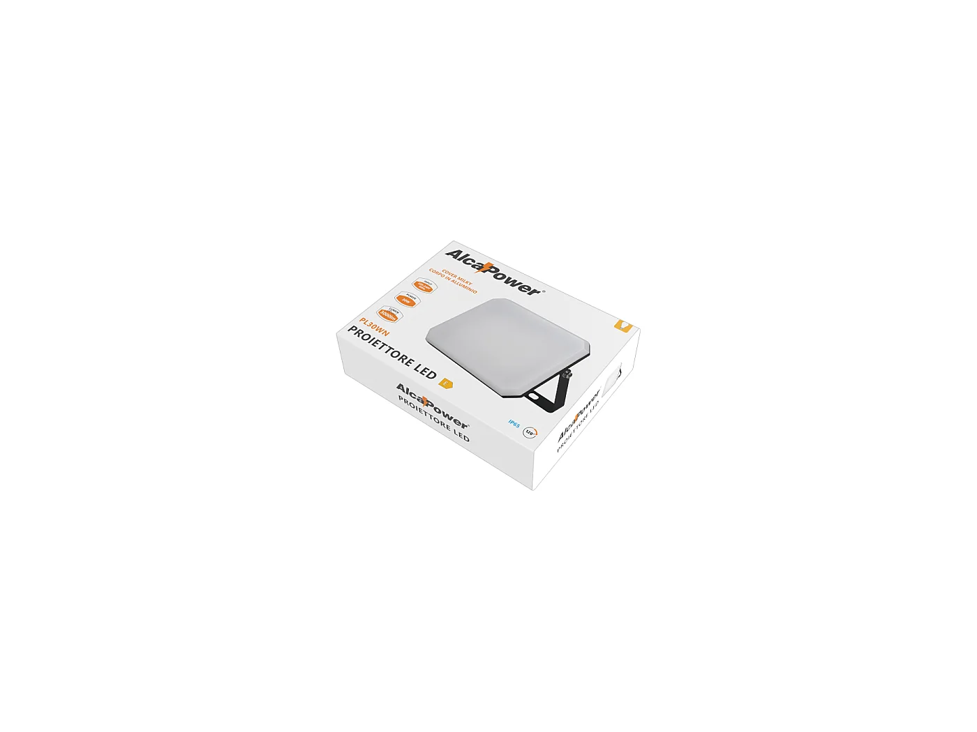 Holofote LED preto para área externa 230V 30W 4000K Cobertura leitosa 3000lm 140x100x25,7 mm