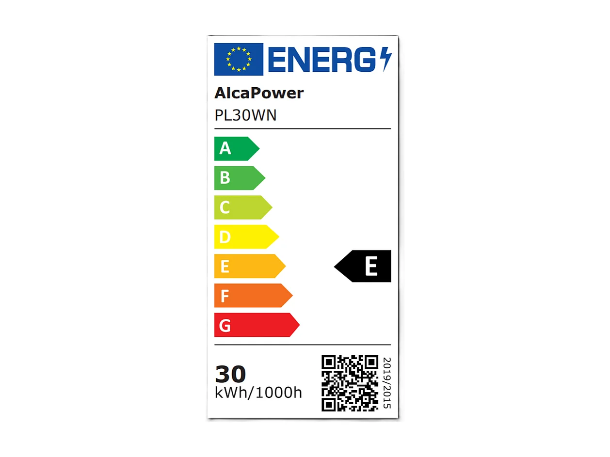 Proiettore a LED Nero Faro da esterno 230V 30W 4000K Cover Milky 3000lm 140x100x25,7 mm