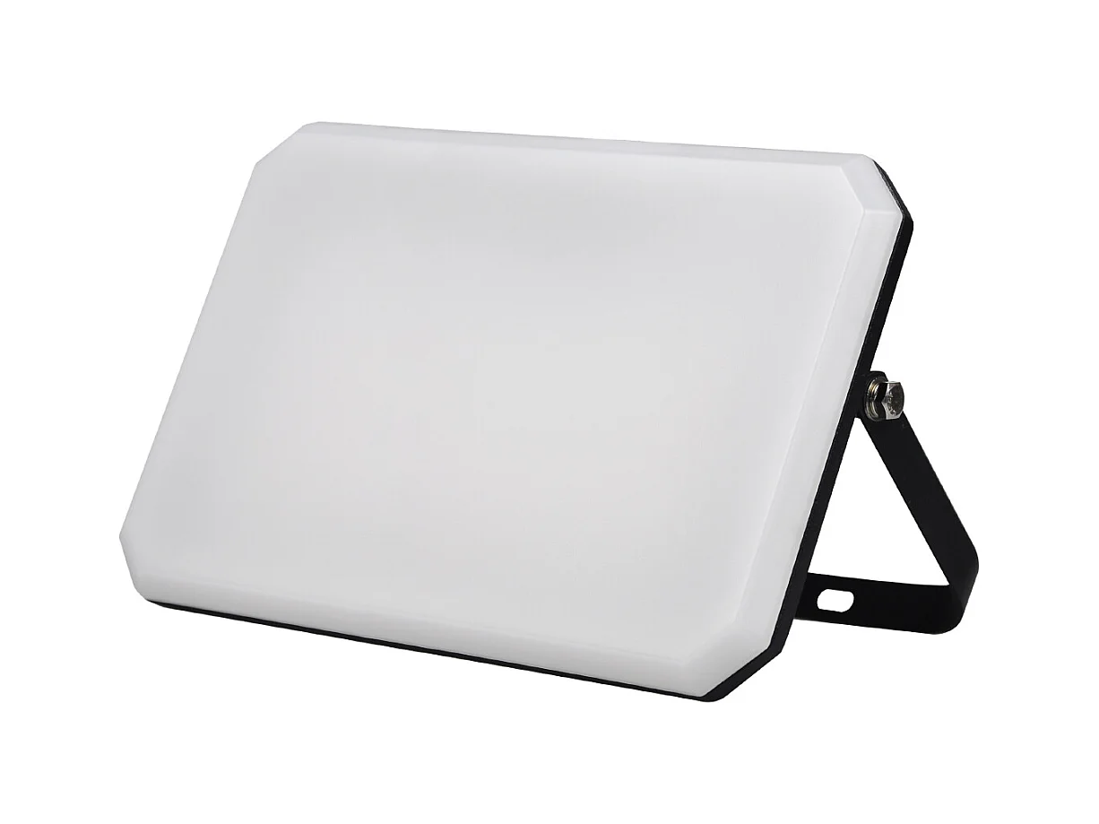 Projecteur LED Noir 230V 100W 4000K Couverture Laiteux 10000lm 266x190x30 mm