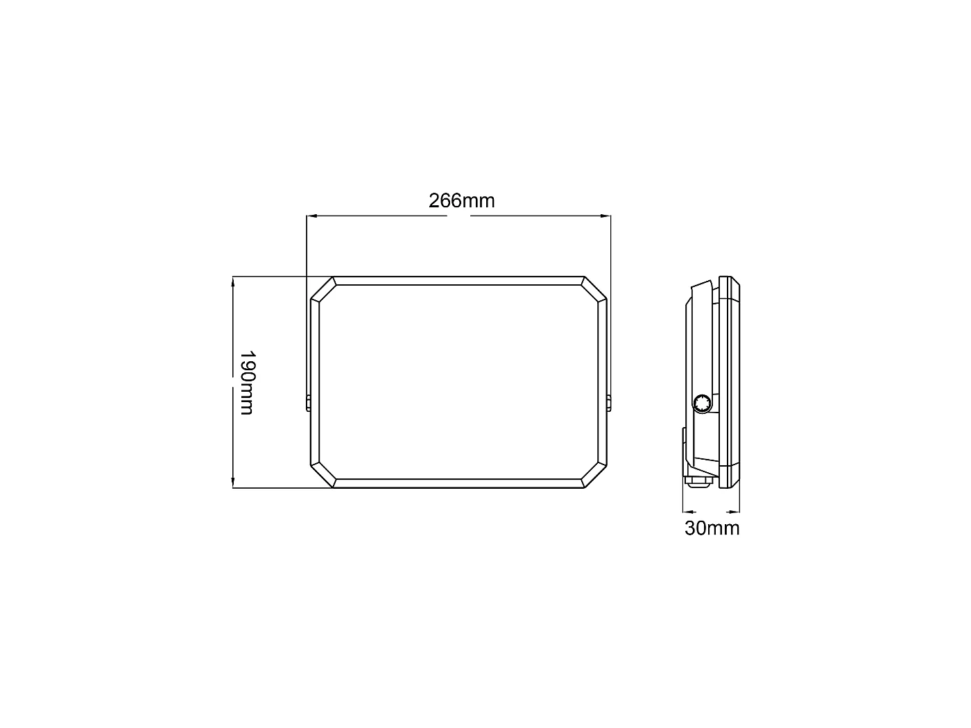 Proiettore a LED Nero Faro da esterno 230V 100W 4000K Cover Milky 10000lm 266x190x30 mm