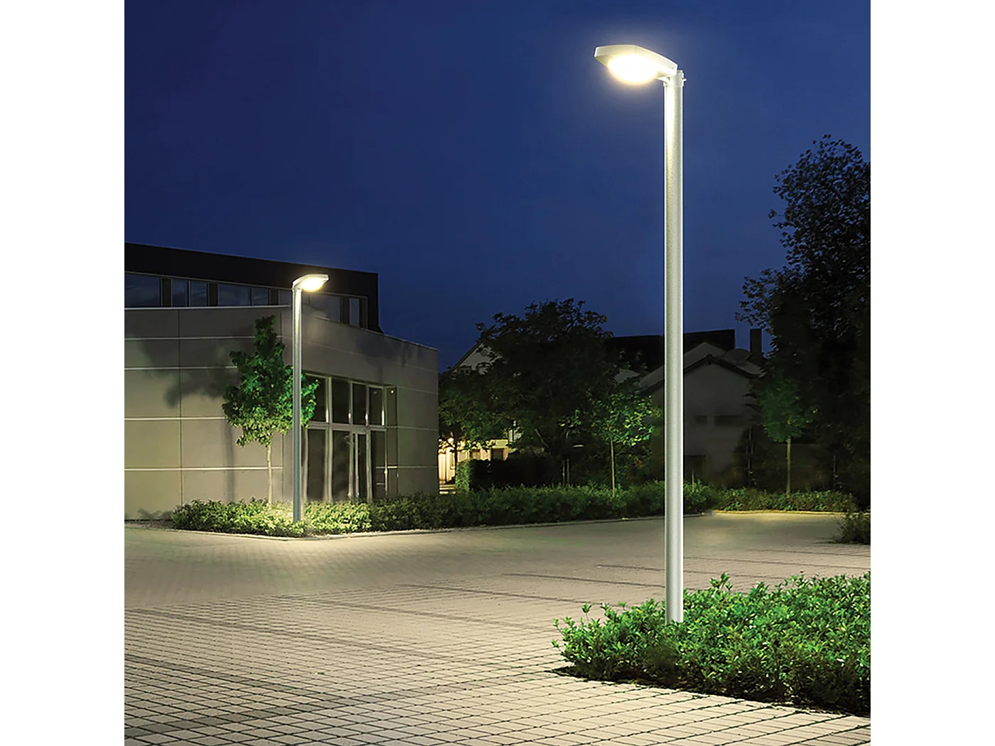 Lampadaire solaire LED 3000lm crépuscule+pir+télécommande