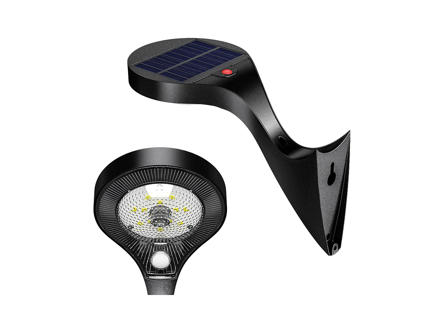 LED Solare Da Parete 1000lm Crepuscolare + PIR