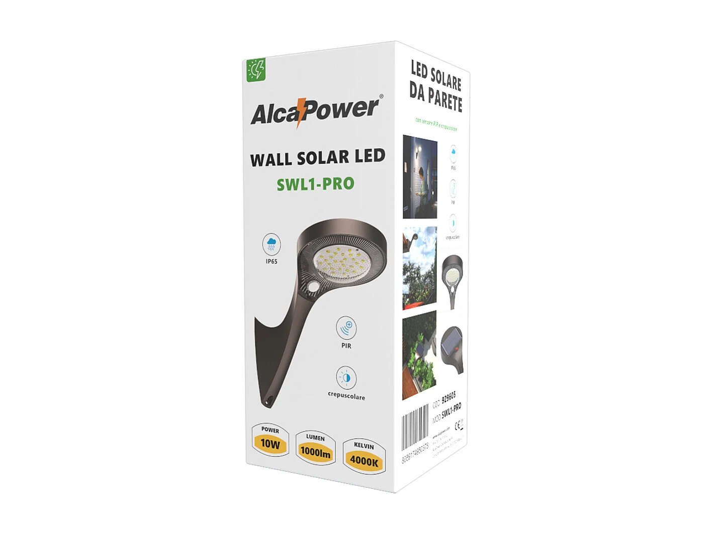 Mur Solaire LED 1000lm Crépuscule + PIR