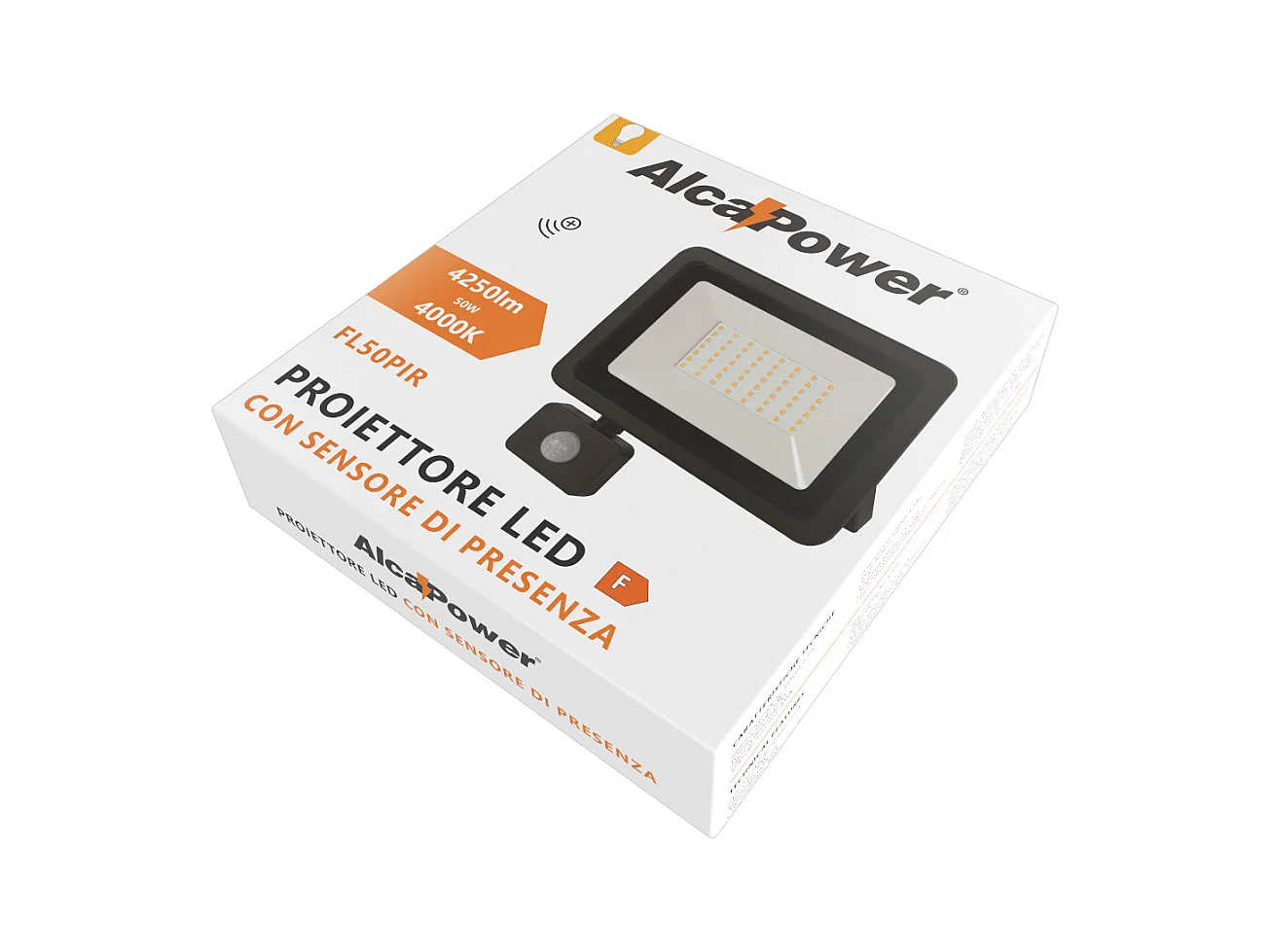 Projecteur LED 230V 50W 4250lm 4000K avec PIR