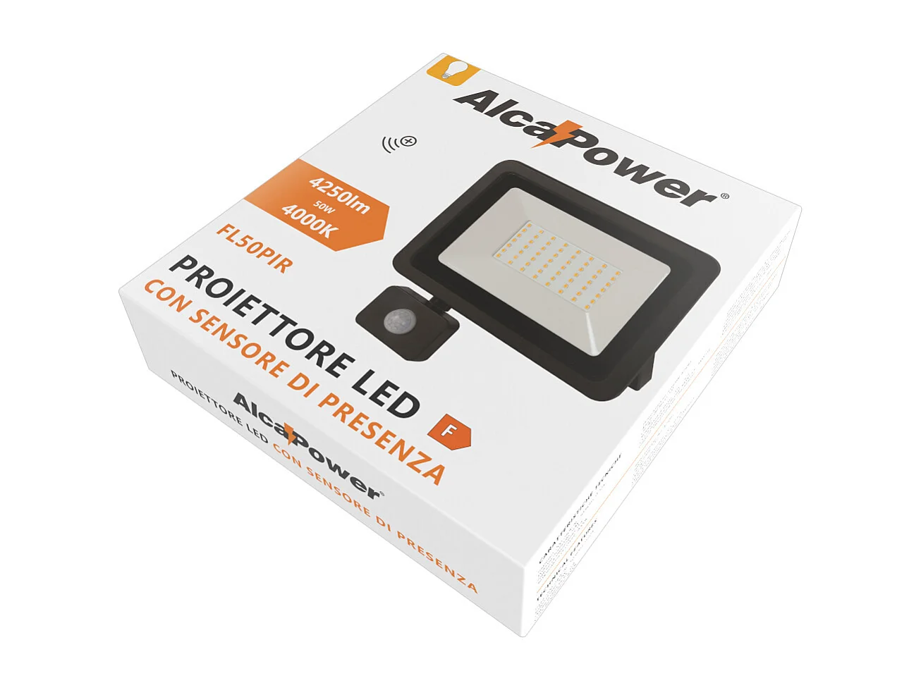 Projecteur LED 230V 50W 4250lm 4000K avec PIR