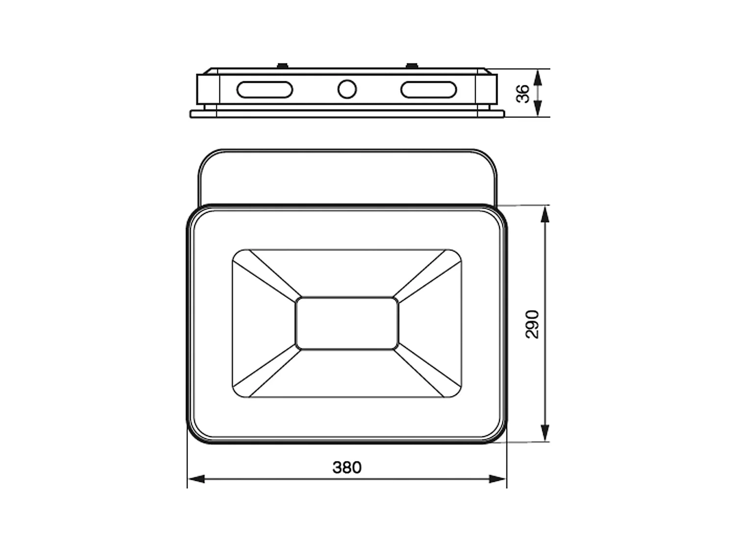 Witte LED-schijnwerper 175-265VAC 100W 3000K