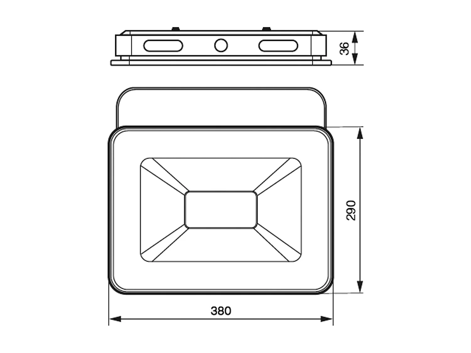 Witte LED-schijnwerper 175-265VAC 100W 3000K
