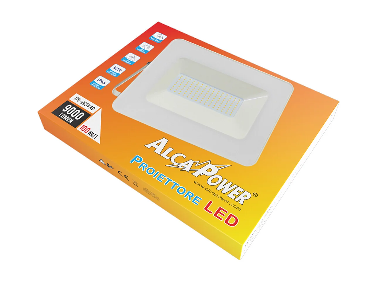 Witte LED-schijnwerper 175-265VAC 100W 3000K