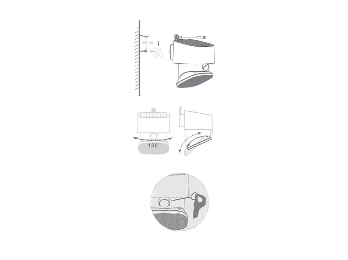 LED solaire multifonction/réglable 2000lm IP65