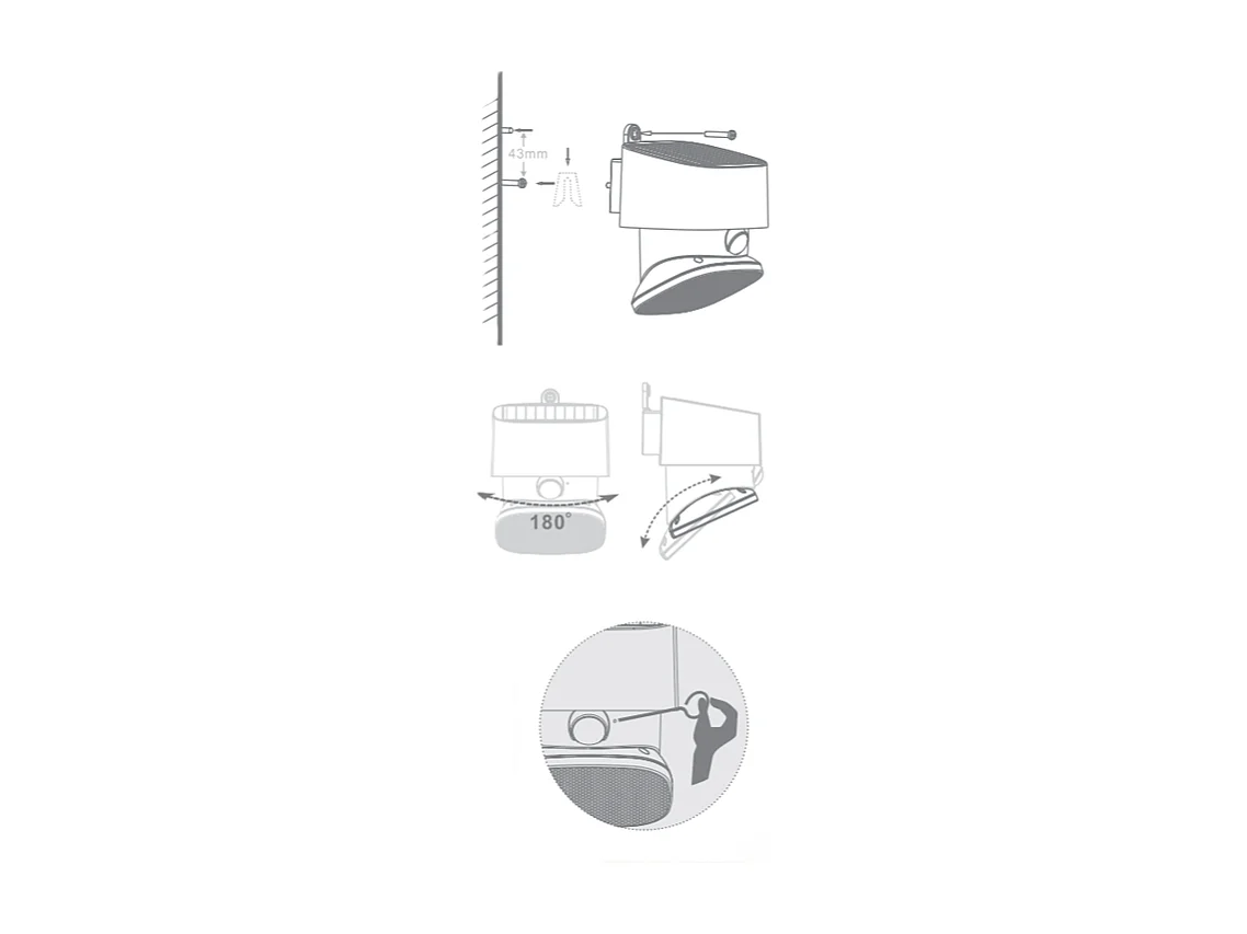 Multifunktionale/einstellbare Solar-LED 2000lm IP65