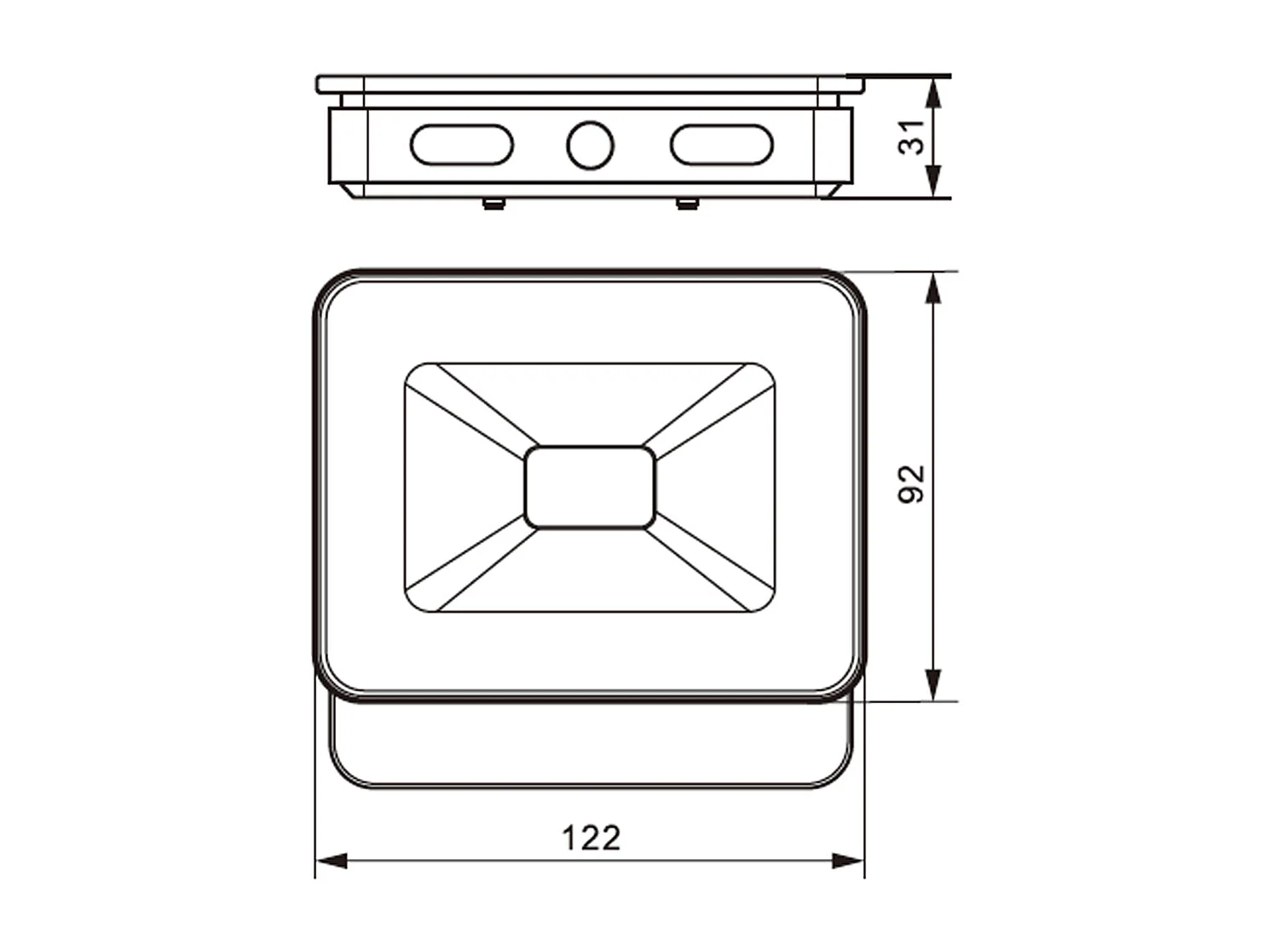Foco LED negro 175-265 V CA 10 W 6000 K
