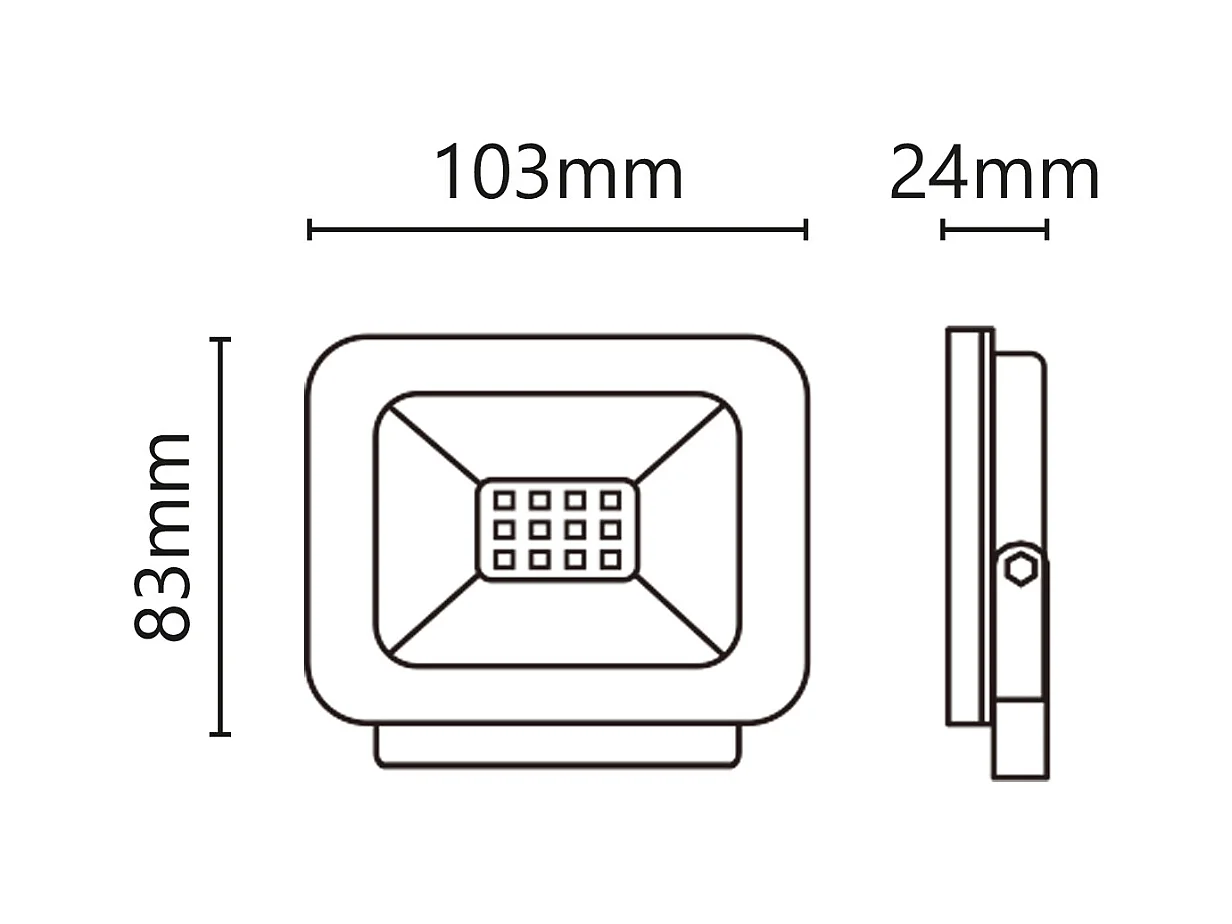 Proyector LED 9-30 V CA/CC 10 W 850 lm 4000 K