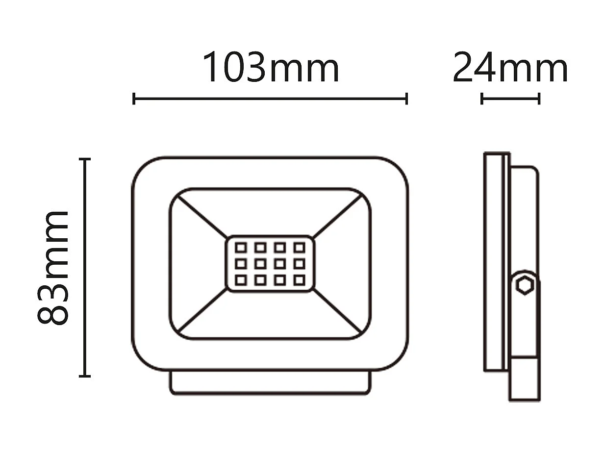 Projecteur LED 9-30V AC/DC 10W 850lm 4000K
