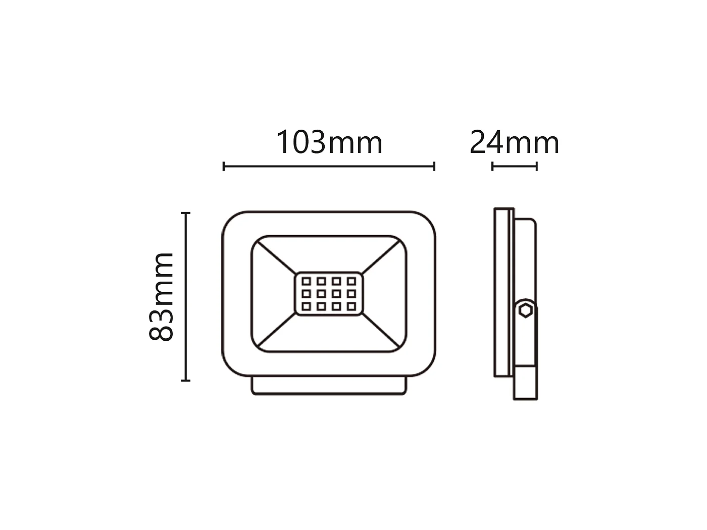 LED Flutlicht 9-30V AC/DC 10W 850lm 4000K