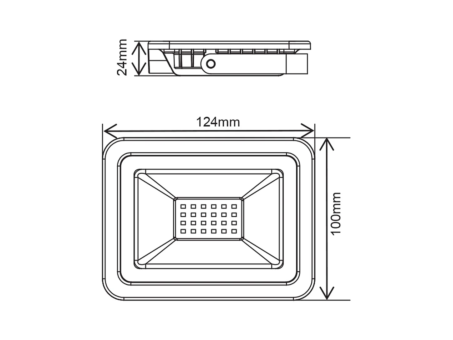 Projecteur LED Blanc 200-265VAC 20W 6000K