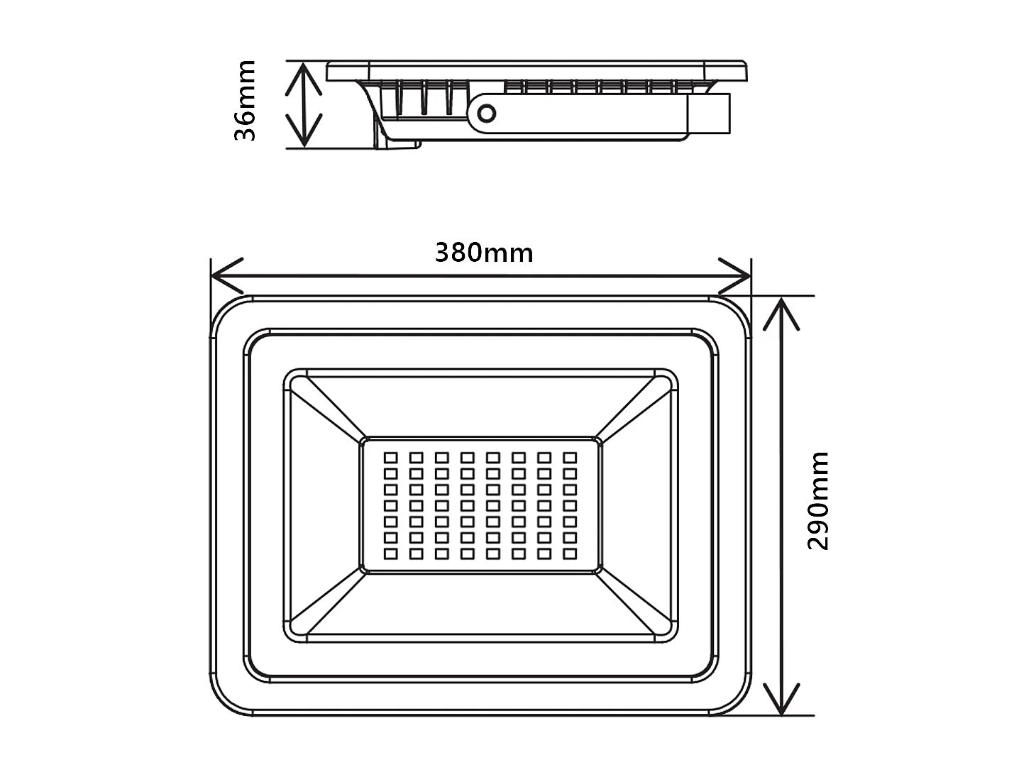 Projecteur LED Blanc 200-265VAC 100W 4000K