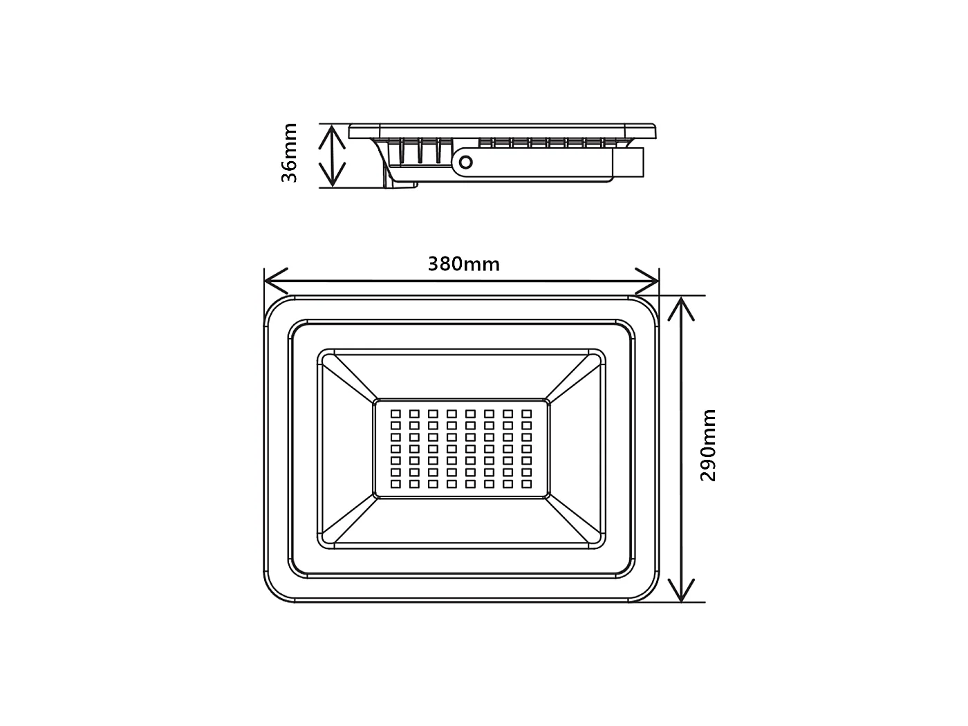 Projecteur LED Blanc 200-265VAC 100W 4000K
