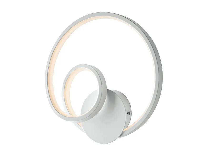 Malena Applique in metallo e alluminio bianco con led integrato L.26 P.8 BL247-ABC