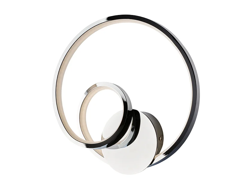 Malena - Wandleuchte aus Metall und poliertem Chromaluminium mit integrierter LED L.26 - P.8 - BL247-ACR