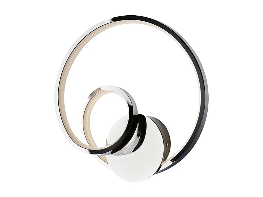 Lámpara de pared Malena en metal y aluminio cromado pulido con LED integrado L.26 D.8 BL247-ACR