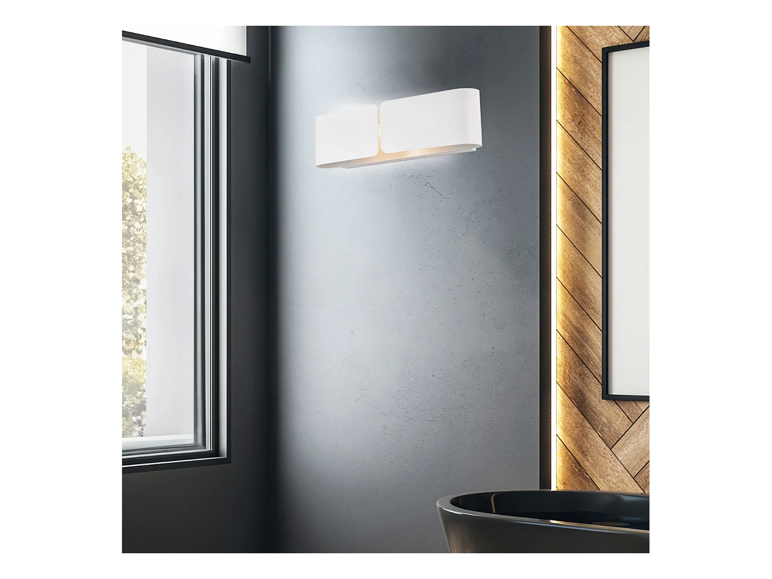 Aplique Abraço com difusor cortado a laser em ferro branco 2 luzes .45 P.10 BL316-AP2-BCO