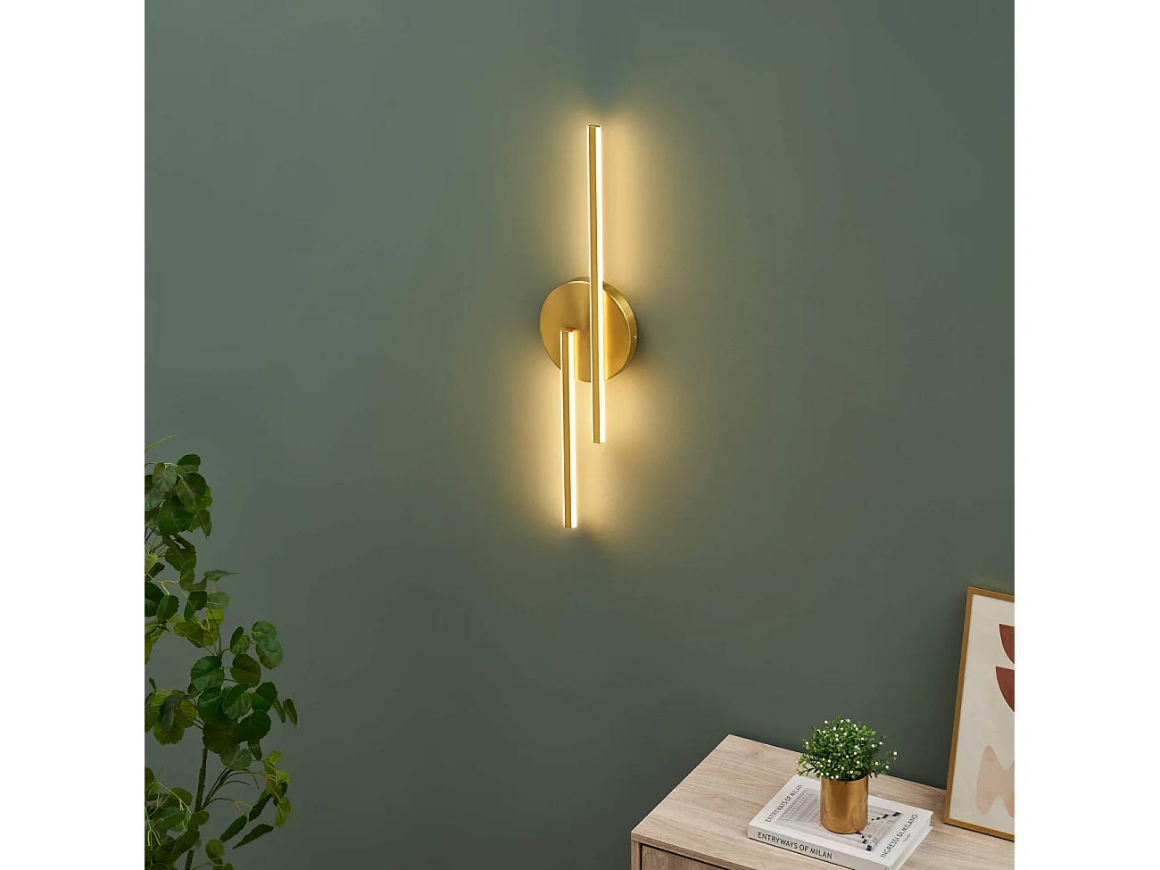 Applique laiton aux lignes épurées 80 cm - Pia