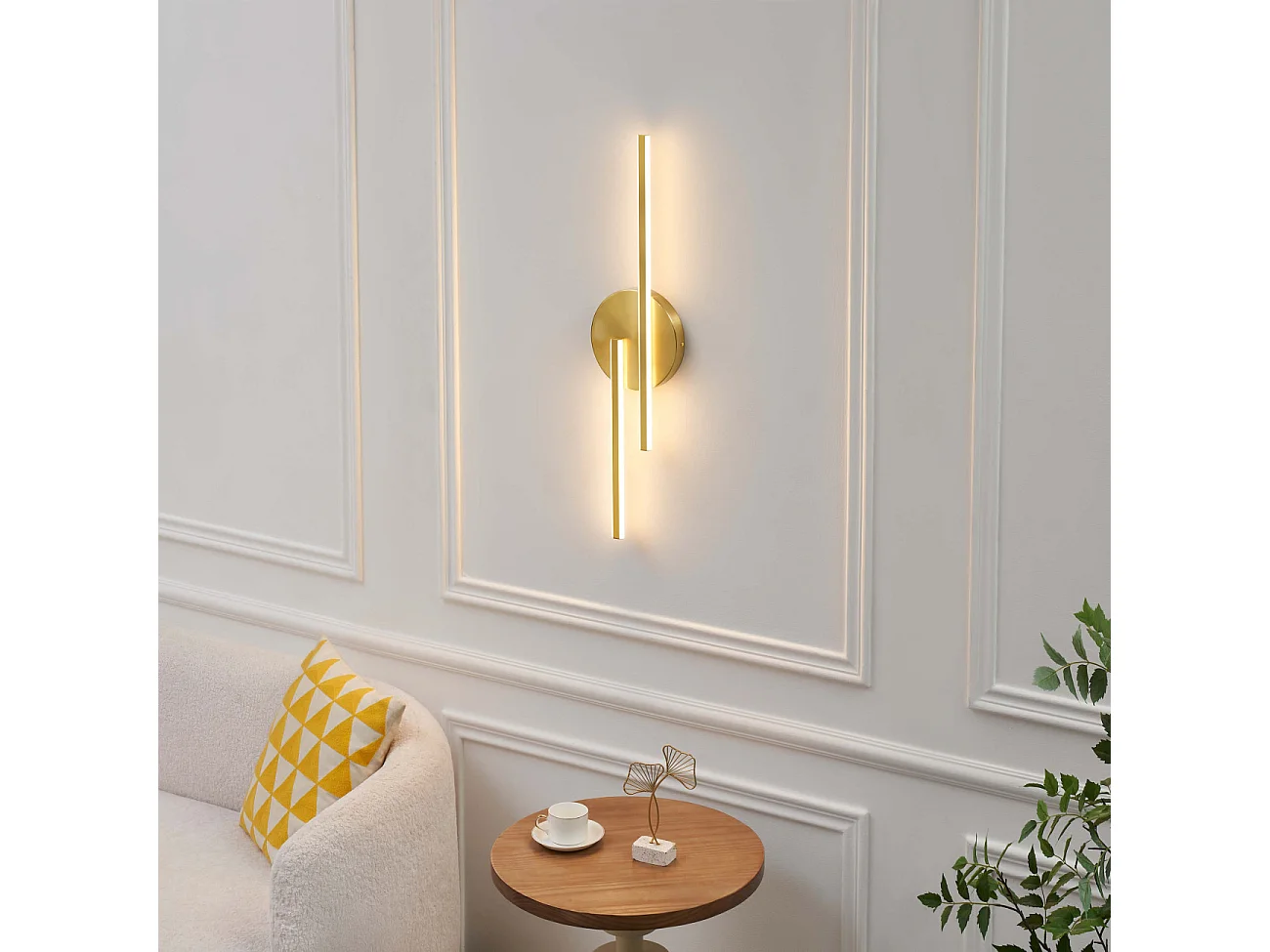 Applique laiton aux lignes épurées 80 cm - Pia