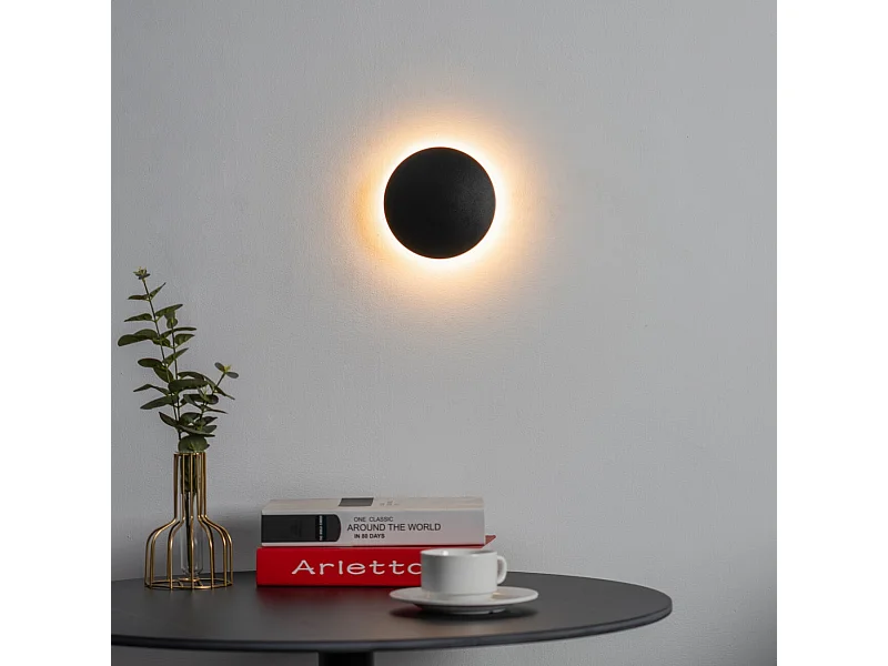 Éclairage mural moderne LED noir IP65 - Lunar