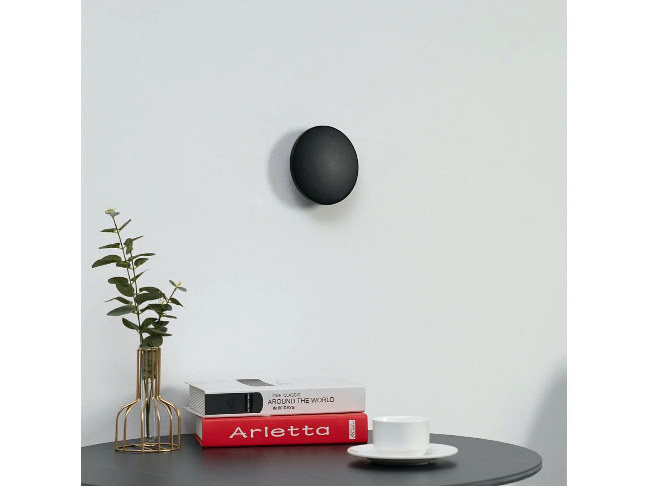 Éclairage mural moderne LED noir IP65 - Lunar