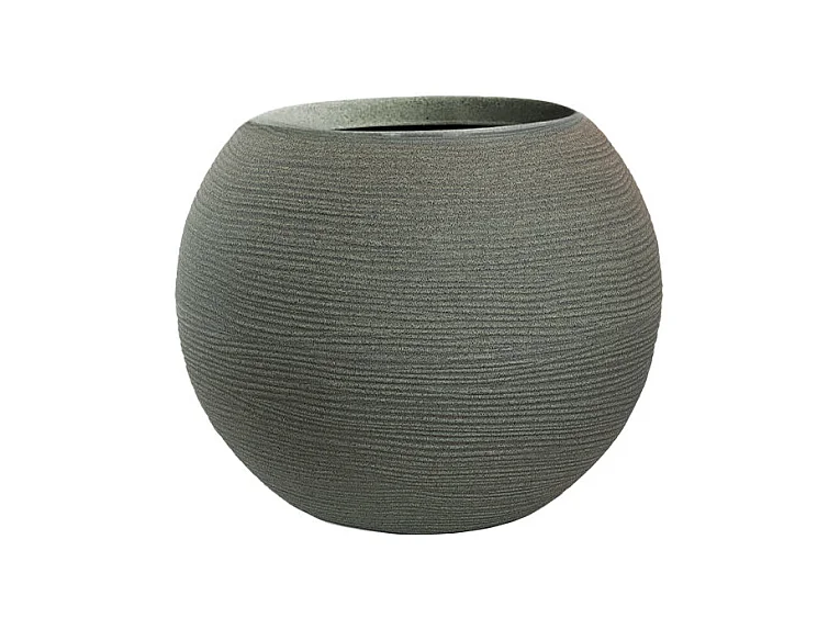 Vase en résine pour plantes d'intérieur et d'extérieur, design sphère ronde d.40x33h Botticelli Vert