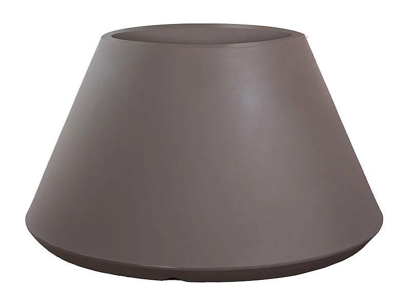 Harzvase für Pflanzen im Innen- und Außenbereich, rundes konisches Design, D.60x35h, Stromboli Tortora
