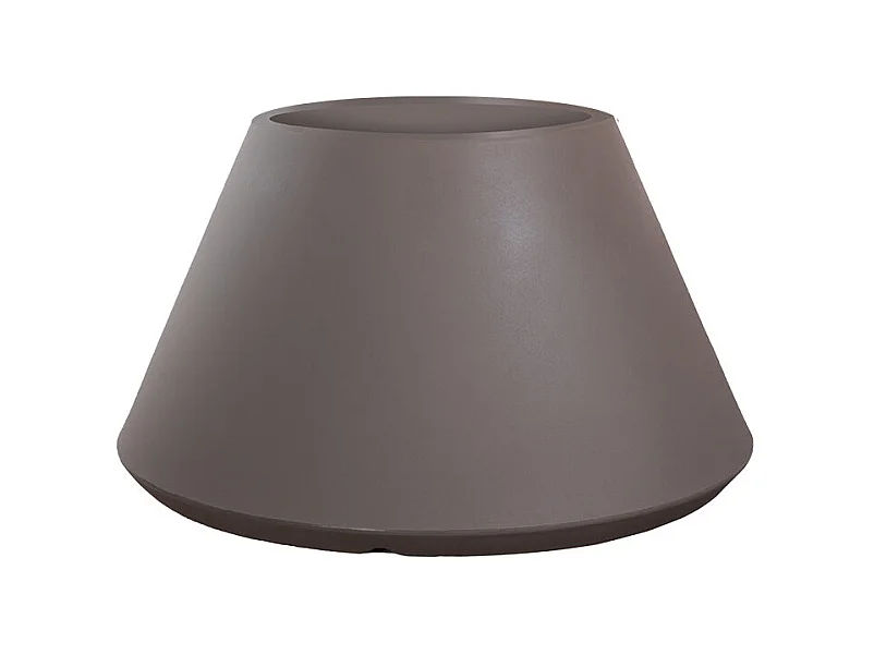 Vaso de resina para interior e exterior para plantas desenho cônico redondo d.60x35h Stromboli Tortora
