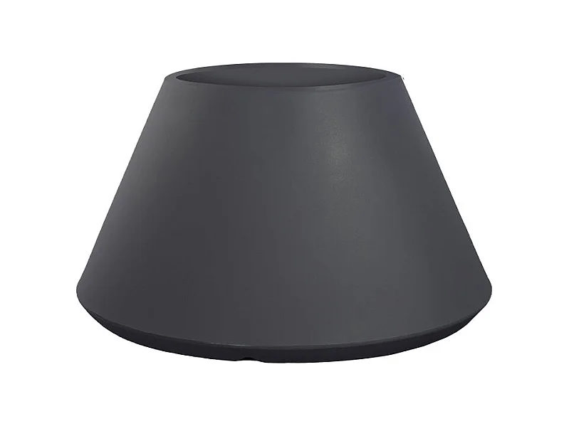Jarrón de resina para plantas de interior y exterior diseño redondo cónico d.60x35h Stromboli Antracita