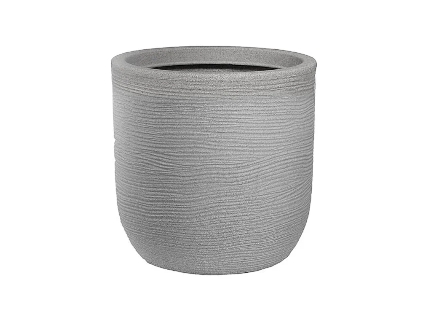 Vase en résine intérieur extérieur pour plantes cylindriques design d.35x34h Raffaello Beige