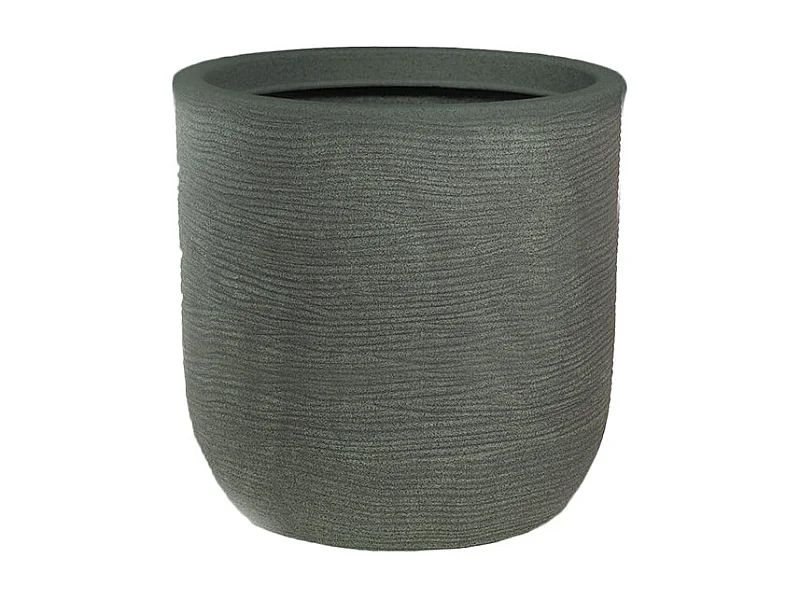 Vase en résine intérieur extérieur pour plantes cylindriques design d.35x34h Raffaello Verde