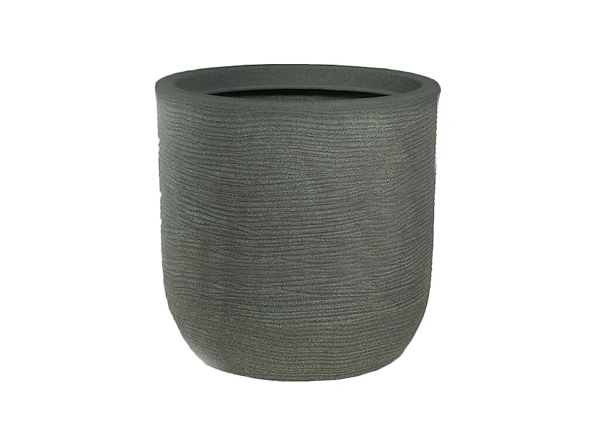Vase en résine intérieur extérieur pour plantes cylindriques design d.35x34h Raffaello Verde