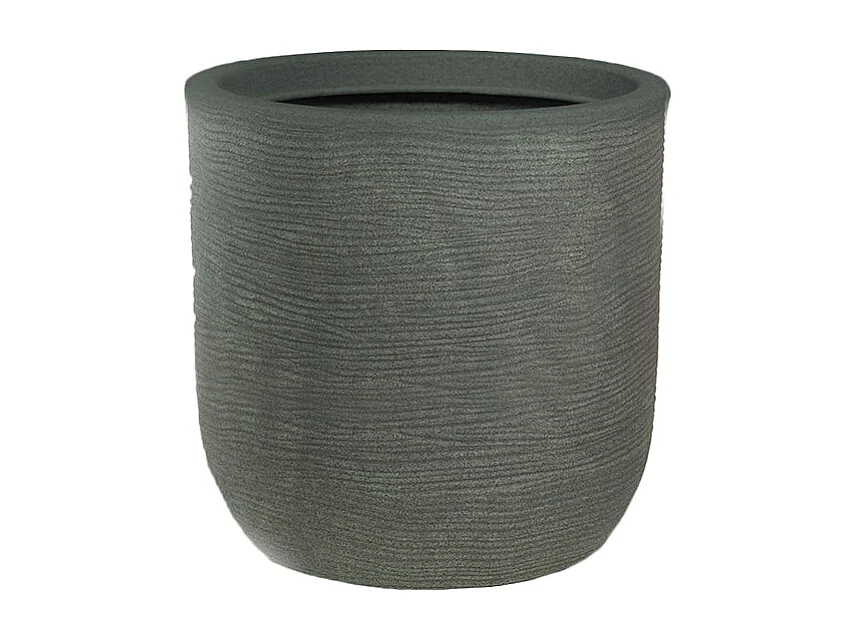 Vase en résine intérieur extérieur pour plantes cylindriques design d.35x34h Raffaello Verde