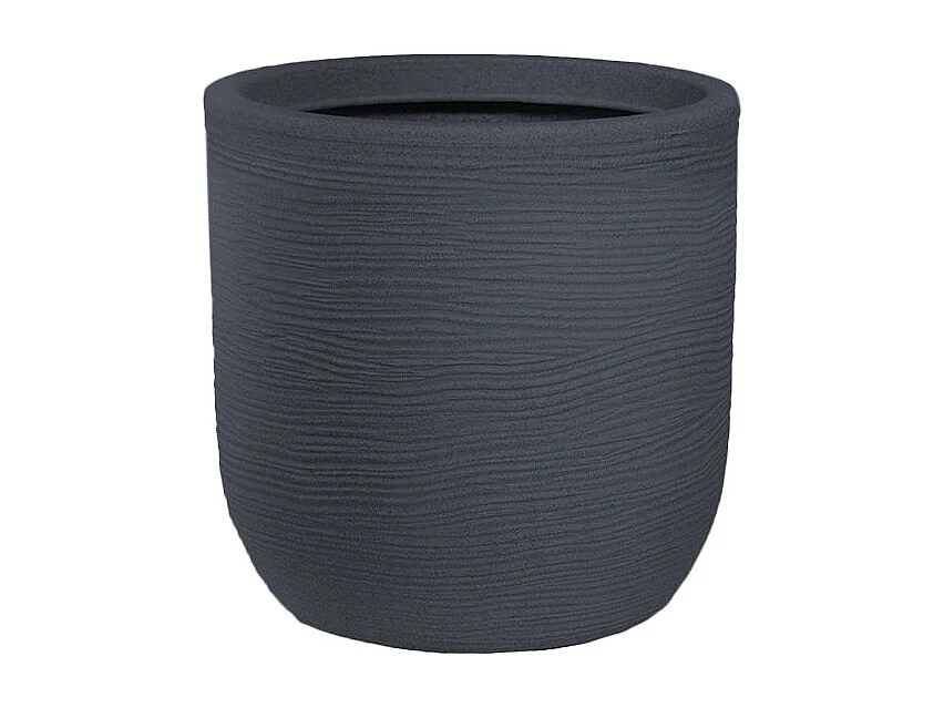 Wazon żywiczny cylindryczny Raffaello Grigio 35x34cm do roślin doniczkowych i ogrodowych