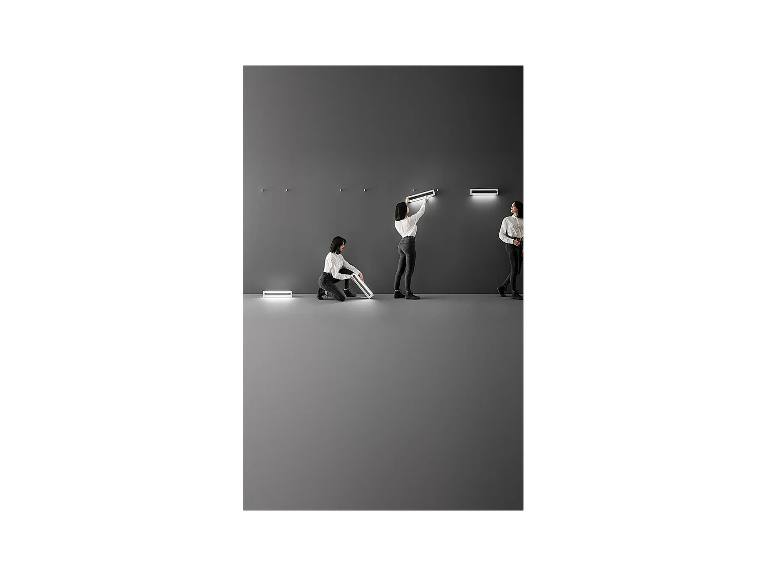 Kit applique murale pour SWAY MOOD Gris Foncé Supports métalliques