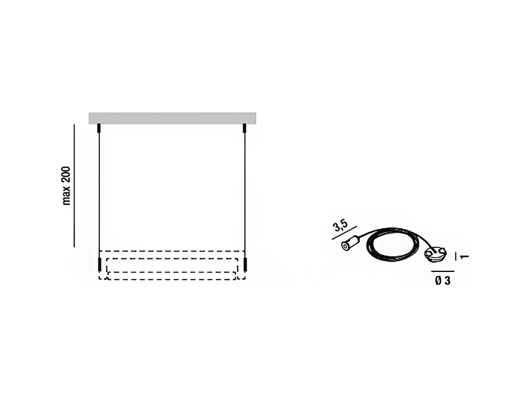 Kit de suspension fixe pour SWAY MOOD Corten Accessoire avec cordon