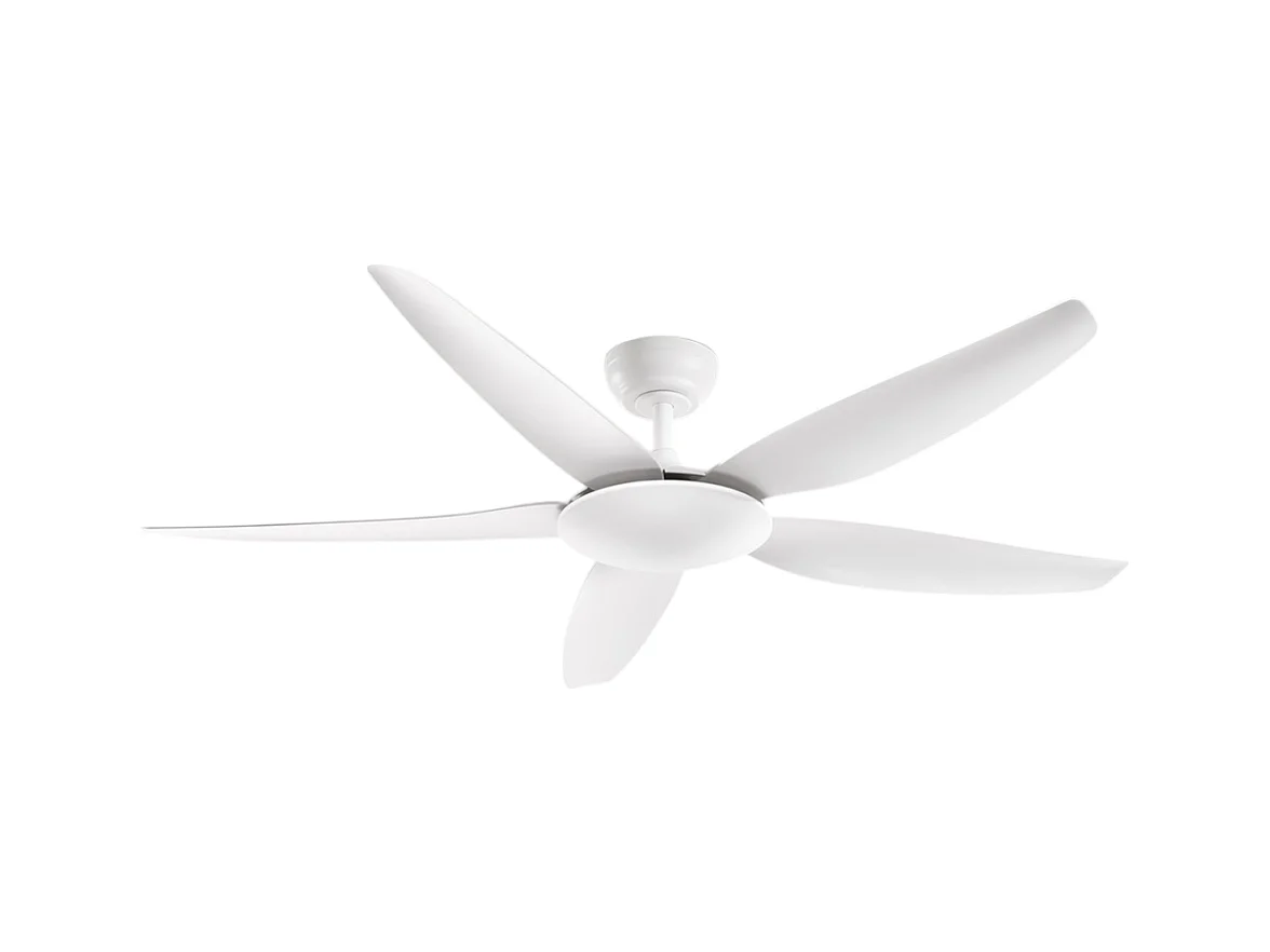 Ventilateur de Plafond sans Lumière Perenz 7200 B Blanc d. 142 cm, 5 Pales, 5 Vitesses, Moteur DC 50W, Silencieux