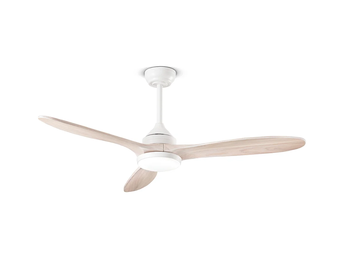 Triad-Lüfter aus mattweiß lackiertem Metall, 18 W LED 7170 B CT, Gleichstrommotor