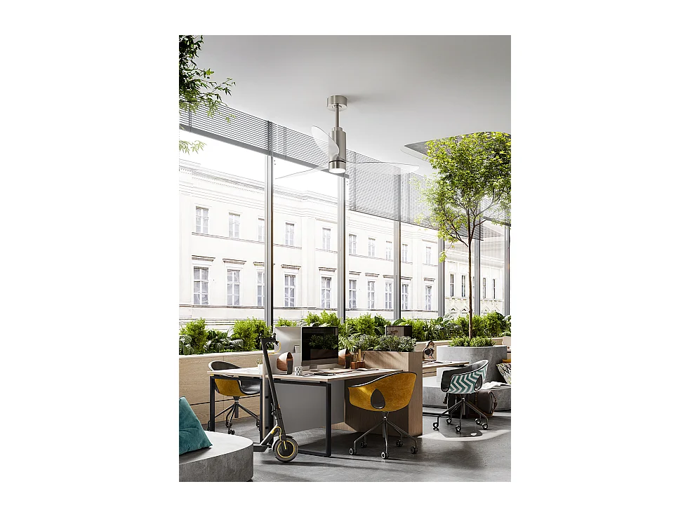 Deckenventilator mit Licht Perenz 7198 CR CT Chrom – Ø 132 cm, 3 Flügel, 6 Geschwindigkeiten, Gleichstrommotor 35 W, geräuschlos