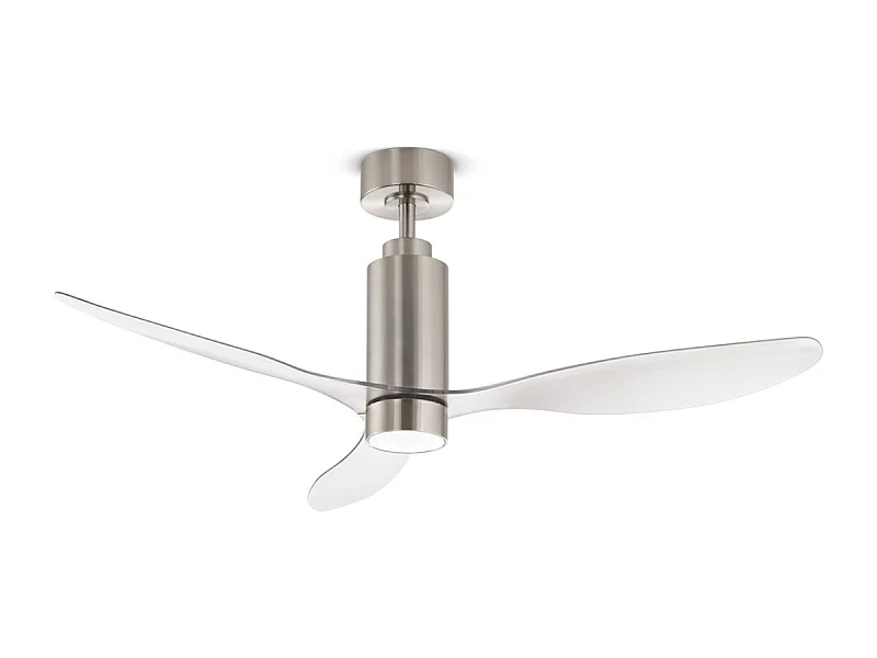 Plafondventilator met licht Perenz 7198 CR CT Chroom – Ø 132 cm, 3 bladen, 6 snelheden, DC-motor 35W, stil