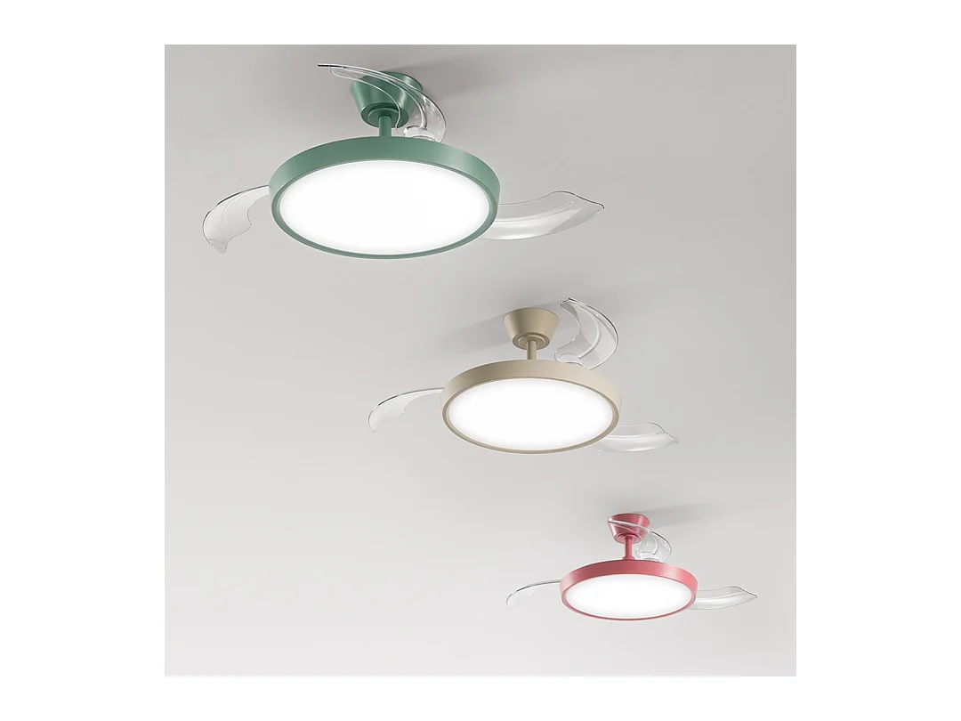 Deckenventilator mit Licht Perenz 7196 R CT Grün – Ø 106 cm, 3 Flügel, 6 Geschwindigkeiten, 40-W-Gleichstrommotor, geräuschlos