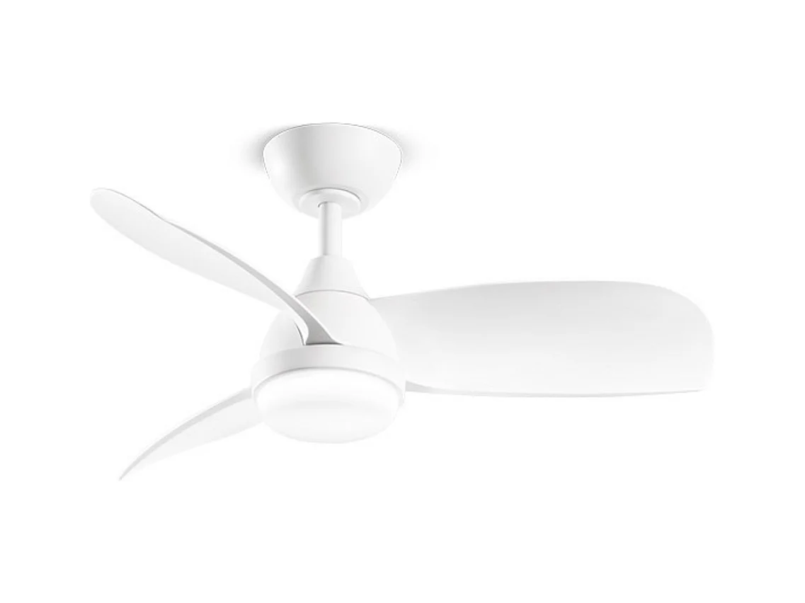 Ventilateur de Plafond avec Lumière Perenz 7192 B CT Blanc d. 91,5 cm, 3 Pales, 6 Vitesses, Moteur DC 35W, Silencieux