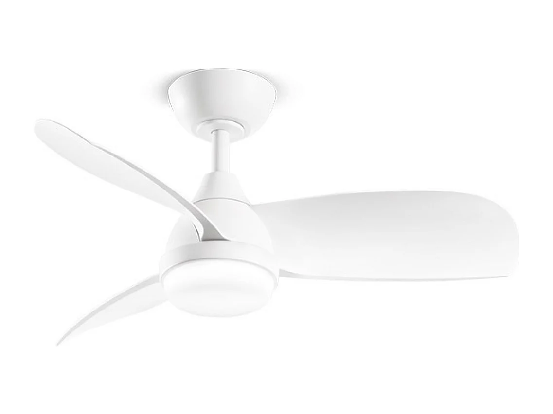 Ventilateur de Plafond avec Lumière Perenz 7192 B CT Blanc d. 91,5 cm, 3 Pales, 6 Vitesses, Moteur DC 35W, Silencieux