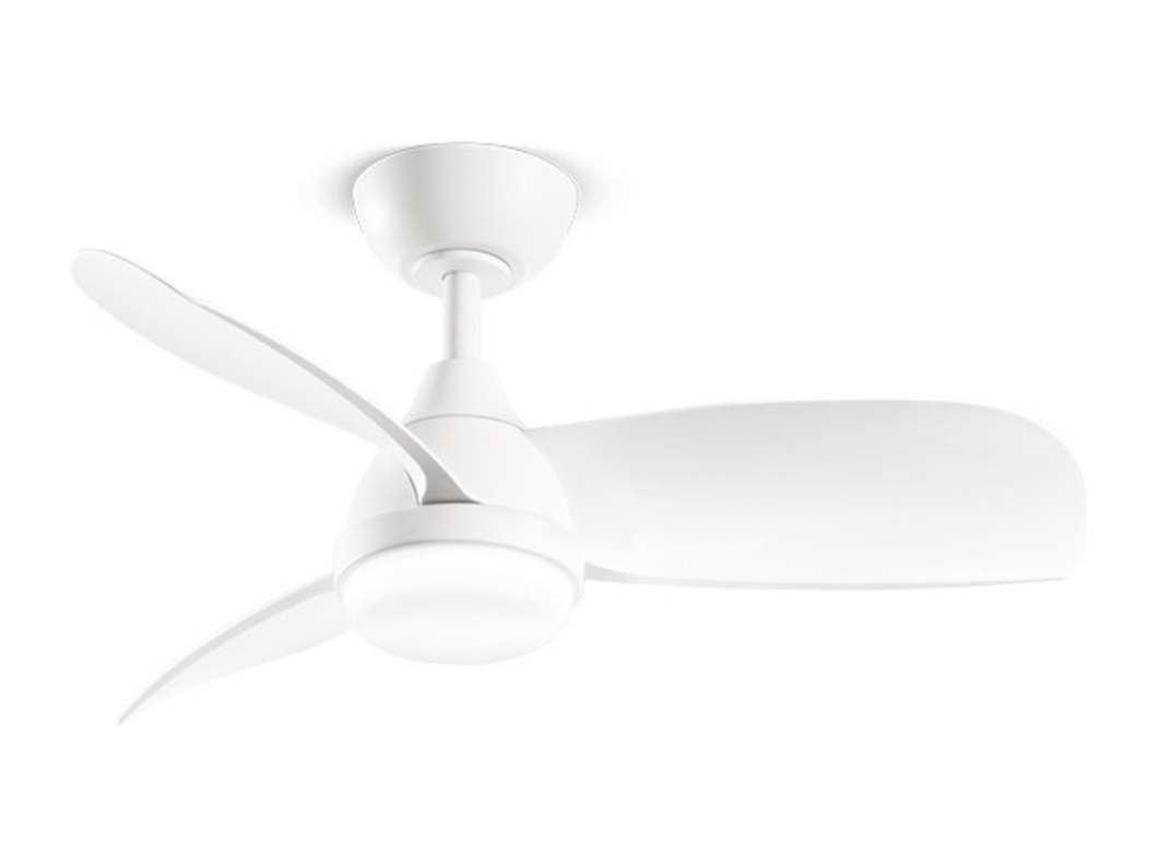 Ventilatore da Soffitto con luce Perenz 7192 B CT Bianco - Ø 91,5 cm, 3 Pale, 6 Velocità, Motore DC 35W, Silenzioso