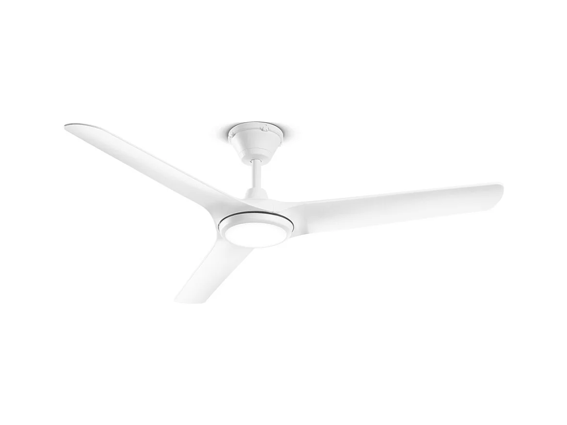 Ventilateur de Plafond avec Lumière Perenz 7194 B CT Blanc d. 142 cm, 3 Pales, 9 Vitesses, Moteur DC 25W, Silencieux