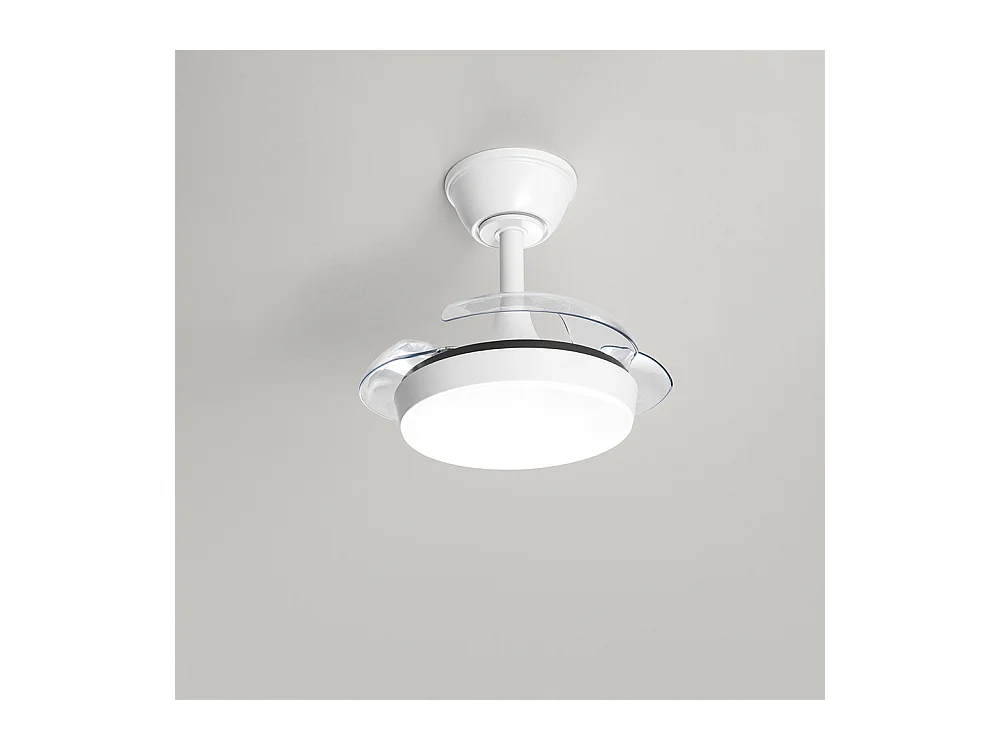 Mini Open Ventilator + aus mattweiß lackiertem Metall 24 W LED 7169 B CT DC-Motor